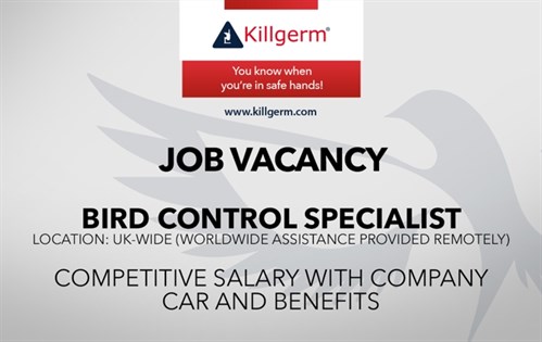 News from Killgerm: Bird Control Specialist wanted